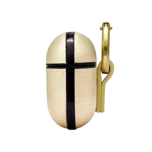 Saint Laurent Metallic Gold Leather Airpods Pro - Picture 2 of 5